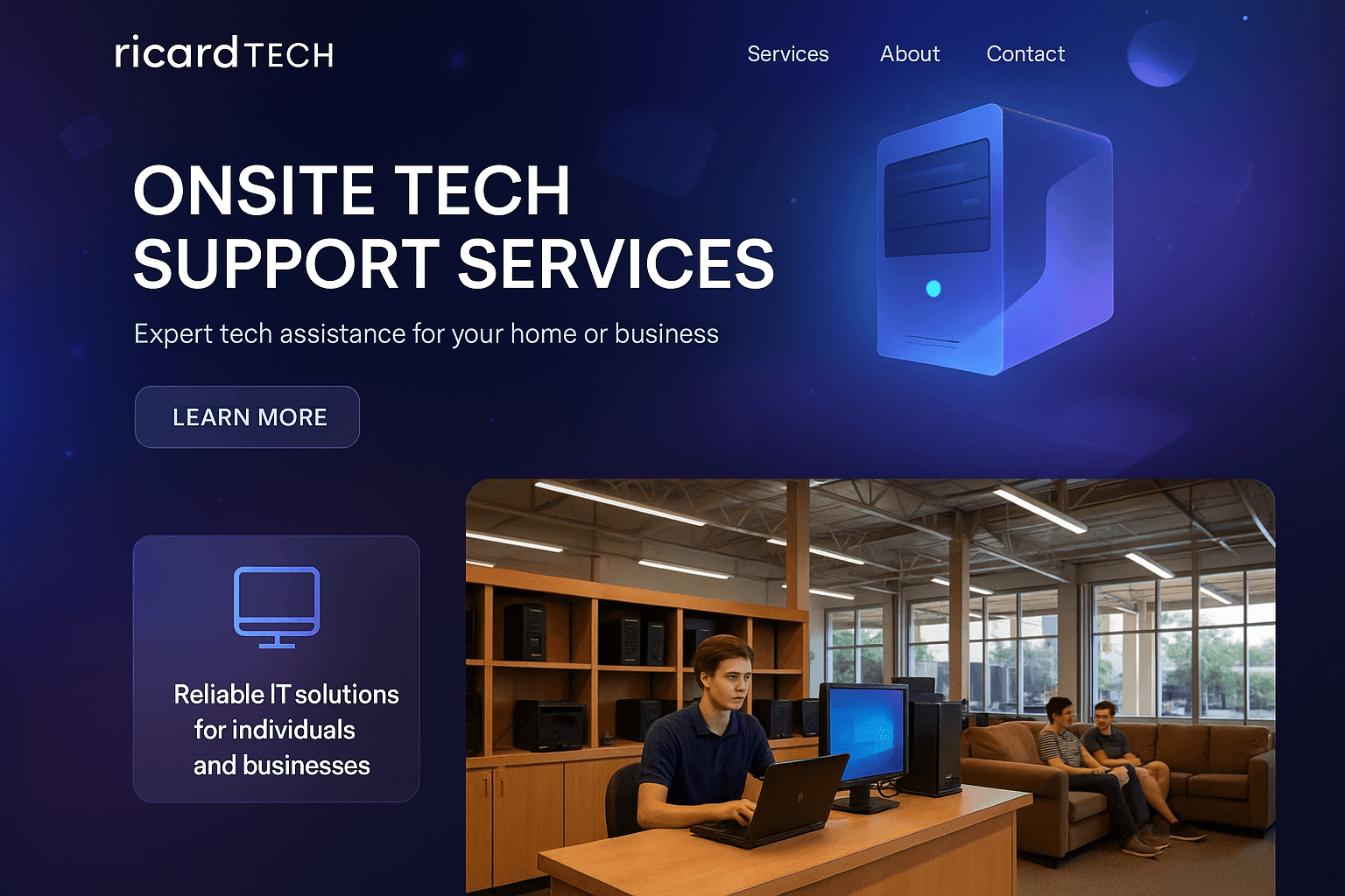 ricardtech.com website mockup